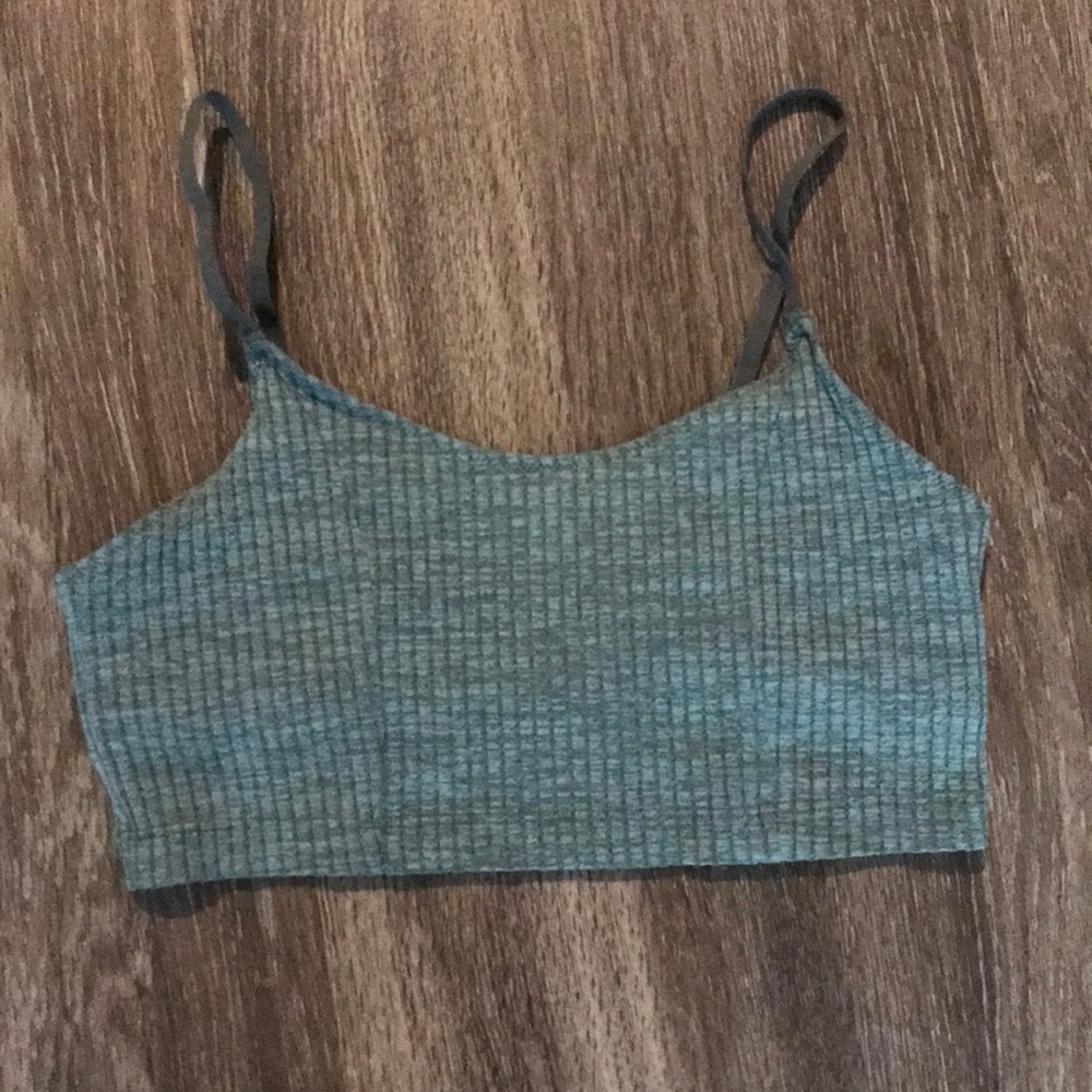 Ribbed green bralette